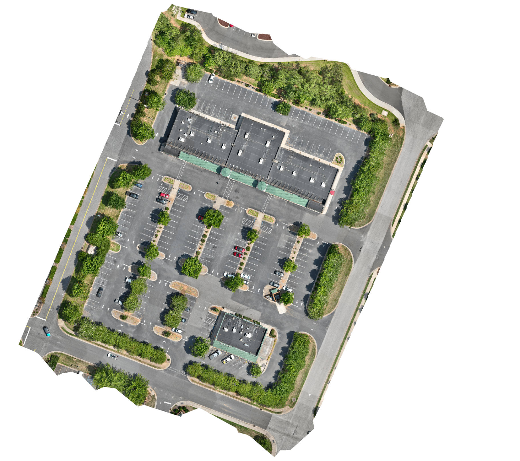 Survey-grade orthomosaic of a commercial site