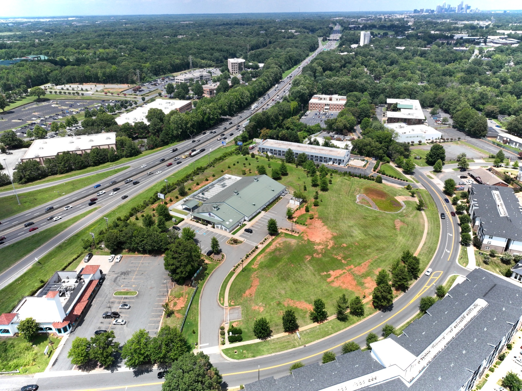 Aerial capture at 350ft — commercial site overview